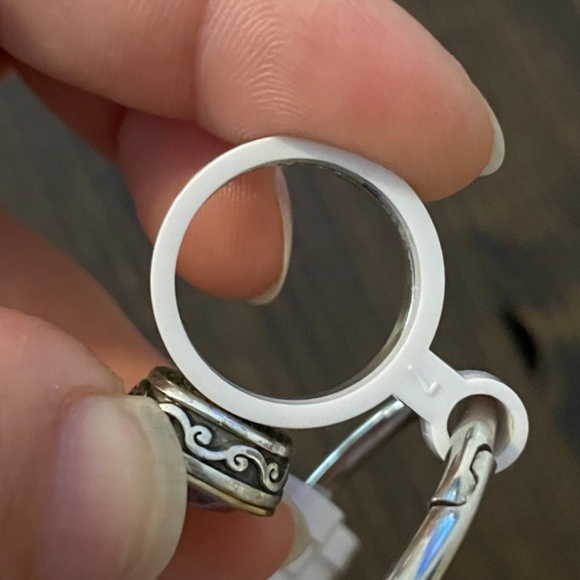 Brighton Venusian silver brushed gold  Lavender Blue Swarovski Crystals size 7 - Picture 6 of 6